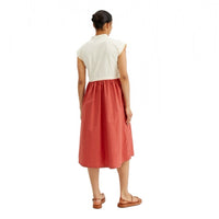 Two-Tone Midi Shirt Dress