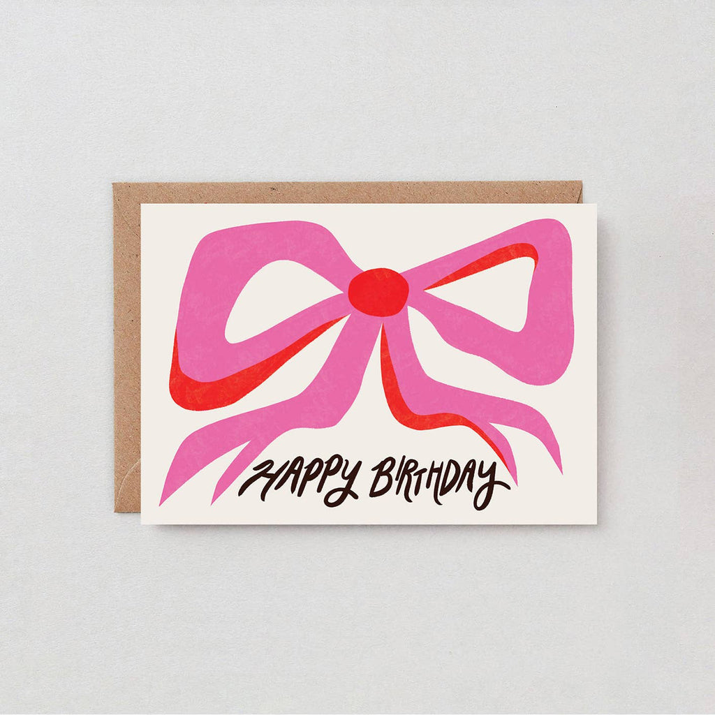 Happy Birthday Bow Greeting Card