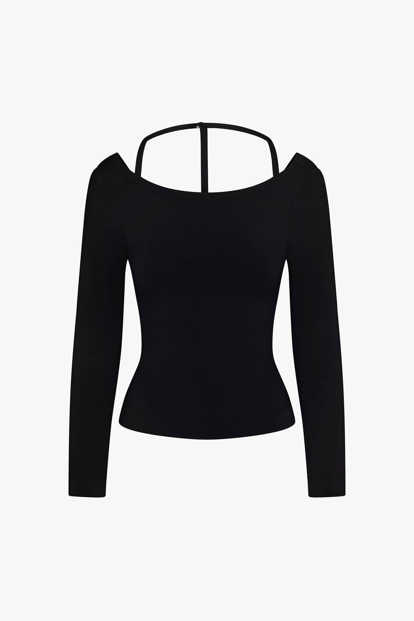 Cowl Back Long Sleeve - Onyx