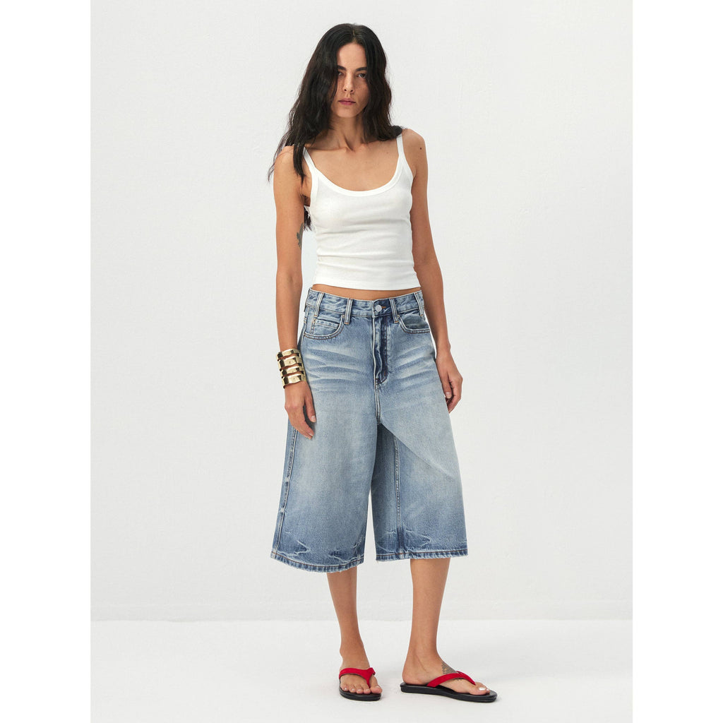 Lyocell-Linen Blend Tank Top - White