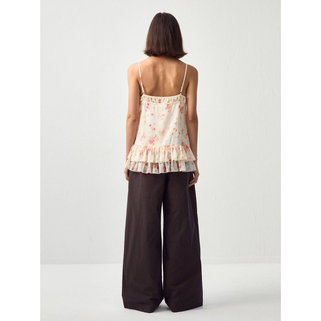 Relaxed Straight-Leg Cotton Trousers - Brown
