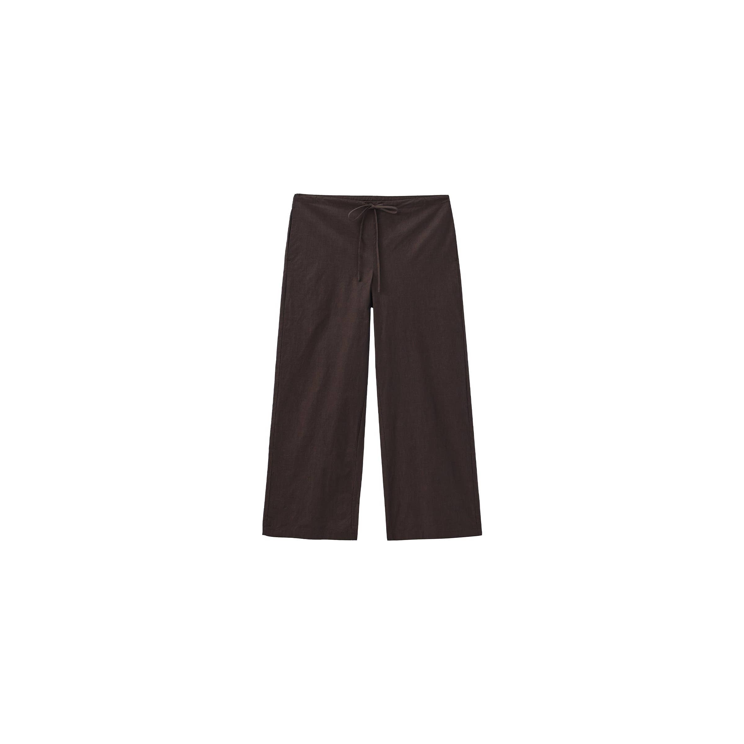 Relaxed Straight-Leg Cotton Trousers - Brown