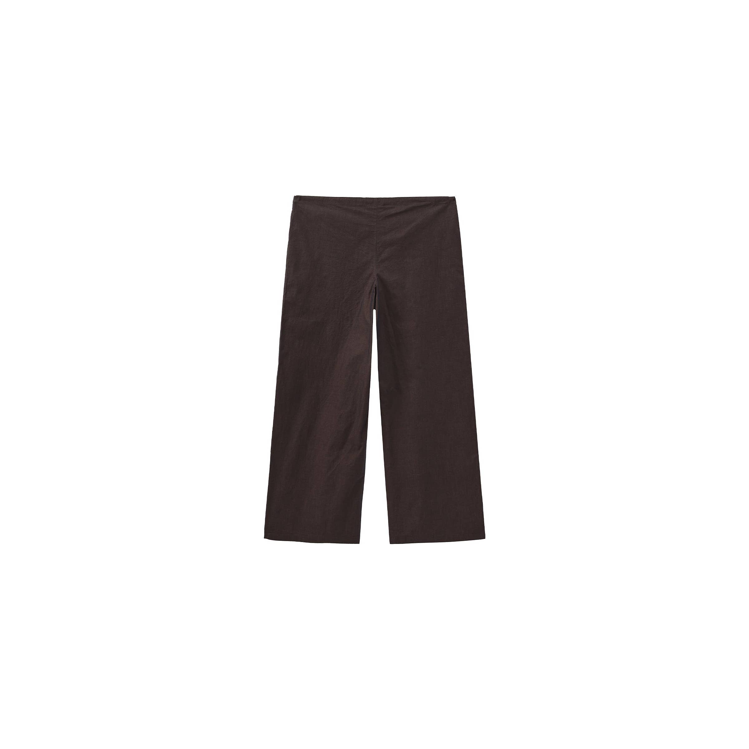 Relaxed Straight-Leg Cotton Trousers - Brown
