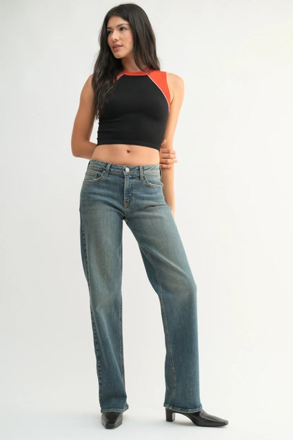 Vintage Straight Longer Length Jeans - Medium