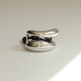 Wide Sculptured Metal Ponytail Hair Tie
