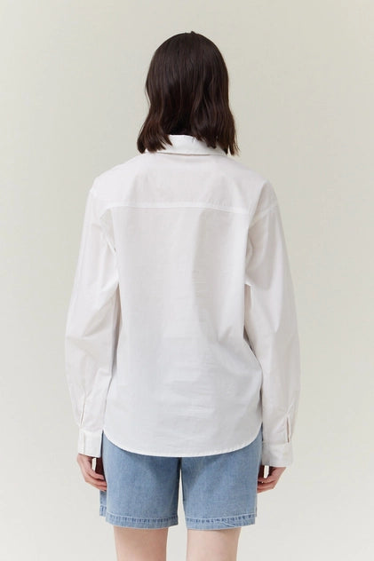 Long Sleeve Cotton Shirt - Off White