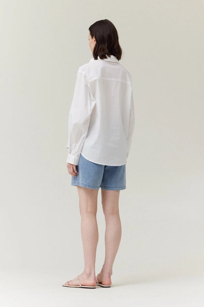 Long Sleeve Cotton Shirt - Off White