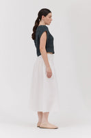 Summer Cotton Crop Sweater Top - Deep Lake