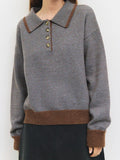 The Myers Sweater - Brown/Blue