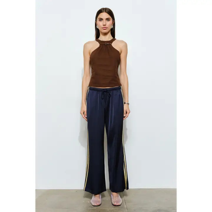 Fiona Satin Track Pants