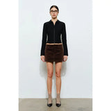 Cassidy 2 Way Zip Up Collared Long Sleeve Top