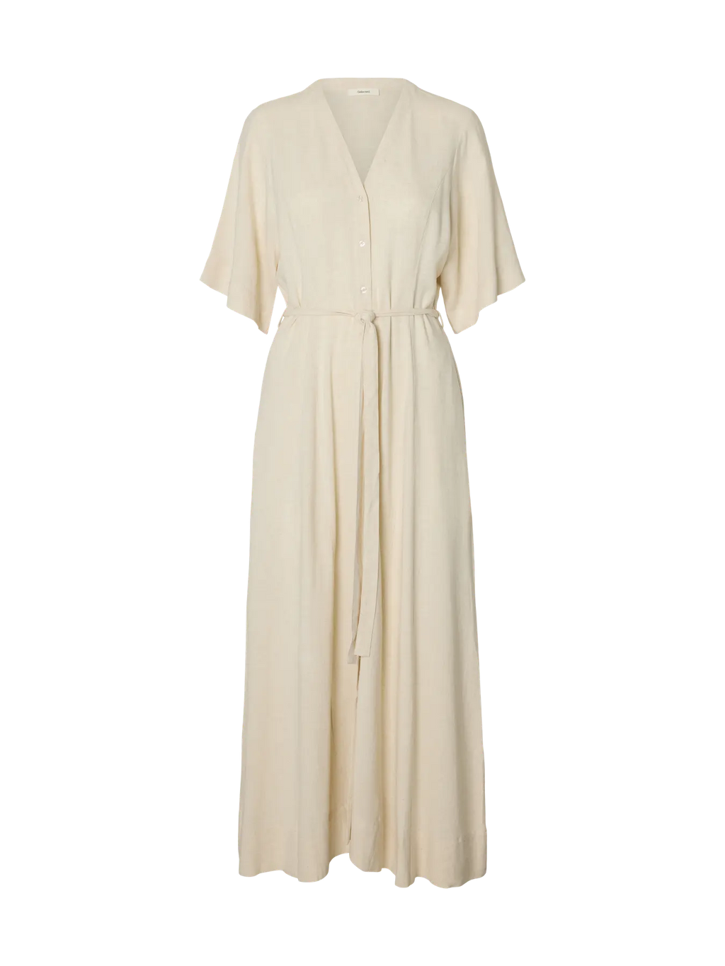 Viva Linen-Blend Dress - Sandshell