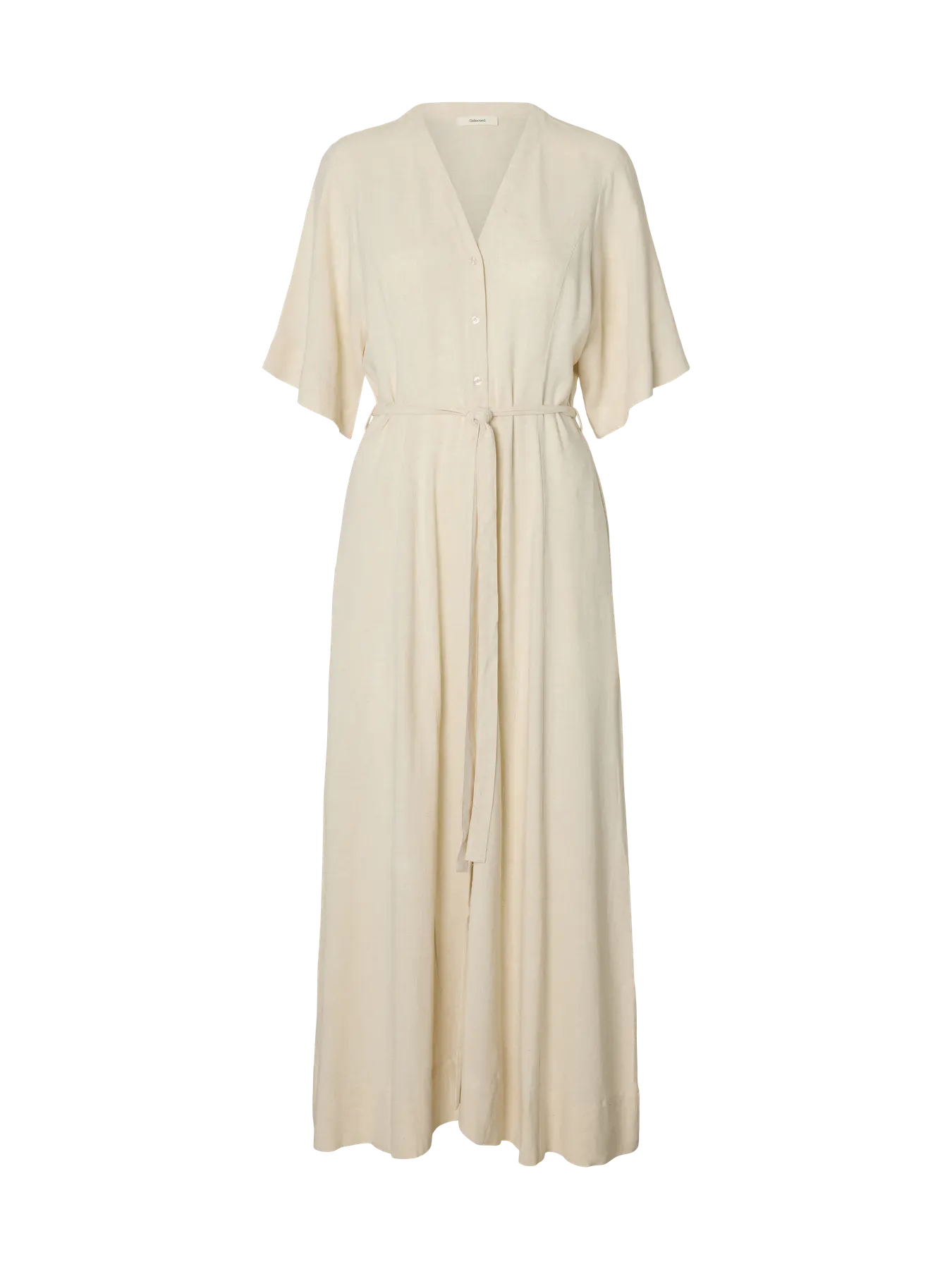 Viva Linen-Blend Dress - Sandshell