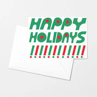 Happy Holidays Exclaim Risograph Greeting Card