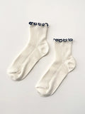 Petite Ruffled Modal Socks
