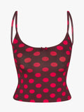 Scoop Back Cami - Scarlet Dot