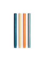 Stripe Dinner Candles - Mixed Set