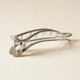 Long Metal Hair Claw Clip - Silver
