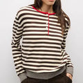 The Virginia Sweater - Cream, Brown, Red