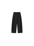 Wide-Leg Tapered Tailored Trousers