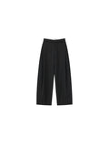 Wide-Leg Tapered Tailored Trousers