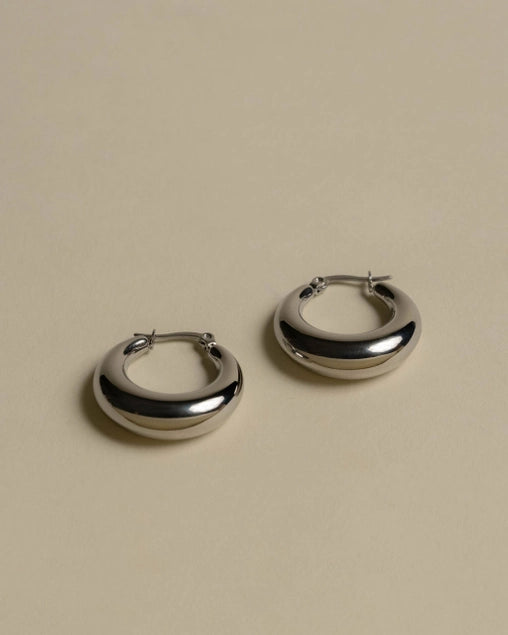 Emilia Silver Voluptuous Hoops