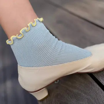 Petite Ruffled Modal Socks