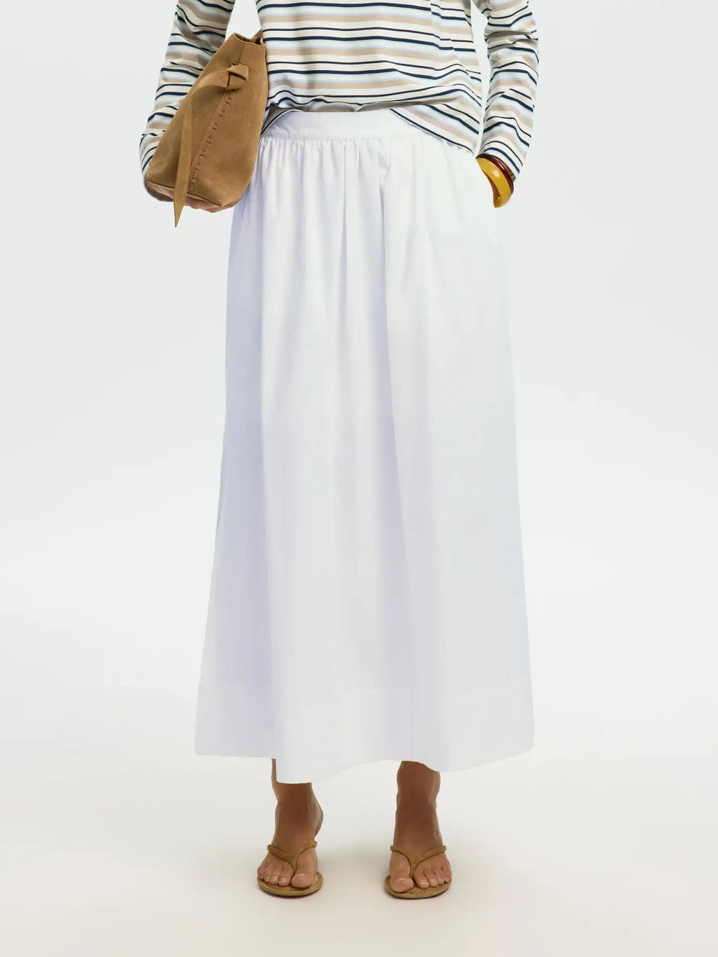 Blair High Waisted Ankle Slit Skirt