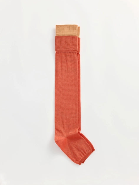 Layered Color Block Knee-High Socks