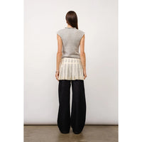 River Cap Sleeve Top - Grey Melange