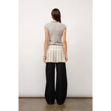 River Cap Sleeve Top - Grey Melange