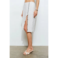 Elara Ruffle Trim Midi Skirt