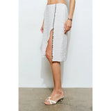 Elara Ruffle Trim Midi Skirt