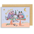 Frogs Drinkies Birthday Card