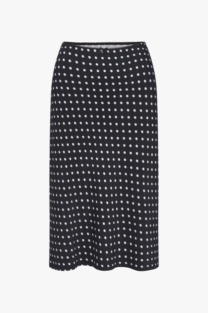Bias Midi Slip Skirt - Domino Dot