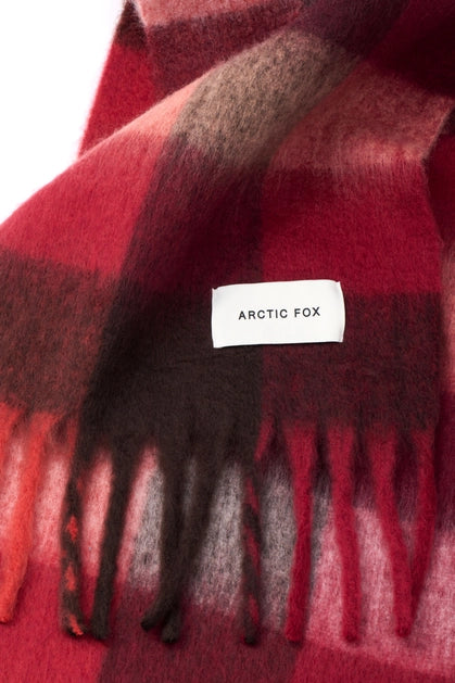 The Reykjavik Scarf - Burgundy Check