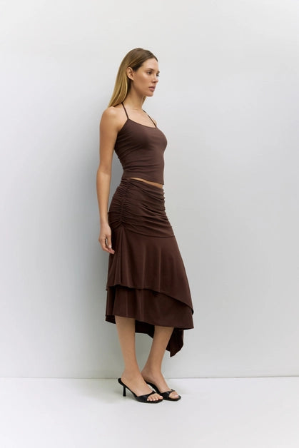 The Crystal Skirt - Brown