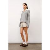 Cove Collared Two-Fer Oversized Sweater