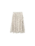 Polka Dot Ruffled Asymmetrical Hem Skirt
