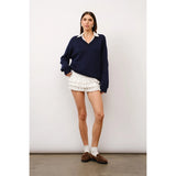Cove Collared Two-Fer Oversized Sweater