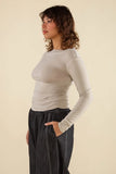 Effie Shirred Waist Top - Mushroom