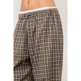 Dalia Double Waistband Plaid Lounge Pants
