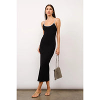 Amaris Black Knit Maxi Dress
