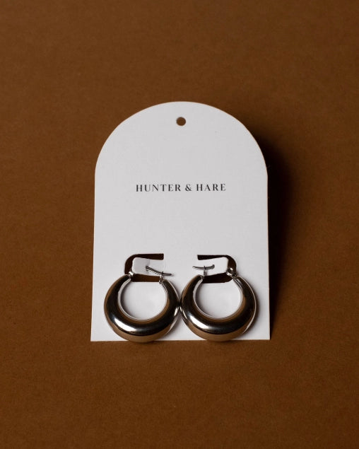 Emilia Silver Voluptuous Hoops