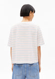 Finiaa French Riviera Tee - White/Coral Blush/Night Sky