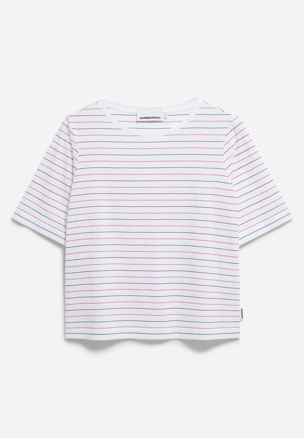 Finiaa French Riviera Tee - White/Coral Blush/Night Sky
