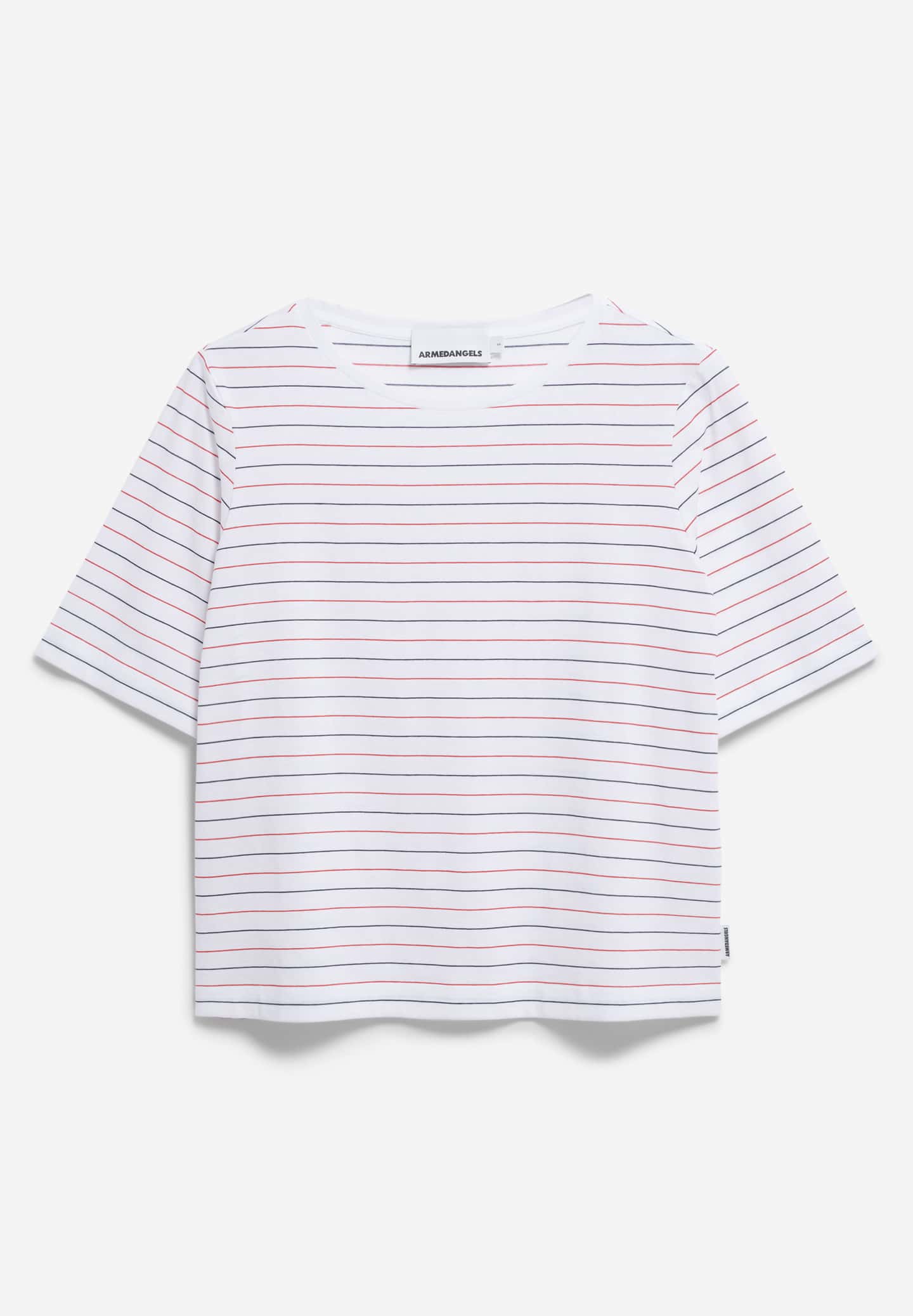 Finiaa French Riviera Tee - White/Coral Blush/Night Sky