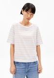 Finiaa French Riviera Tee - White/Coral Blush/Night Sky