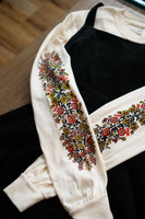 Folk Flowers CC Long Sleeve Printed Tee - Cream