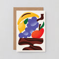 Fruit in Vase Embossed Greeting Card